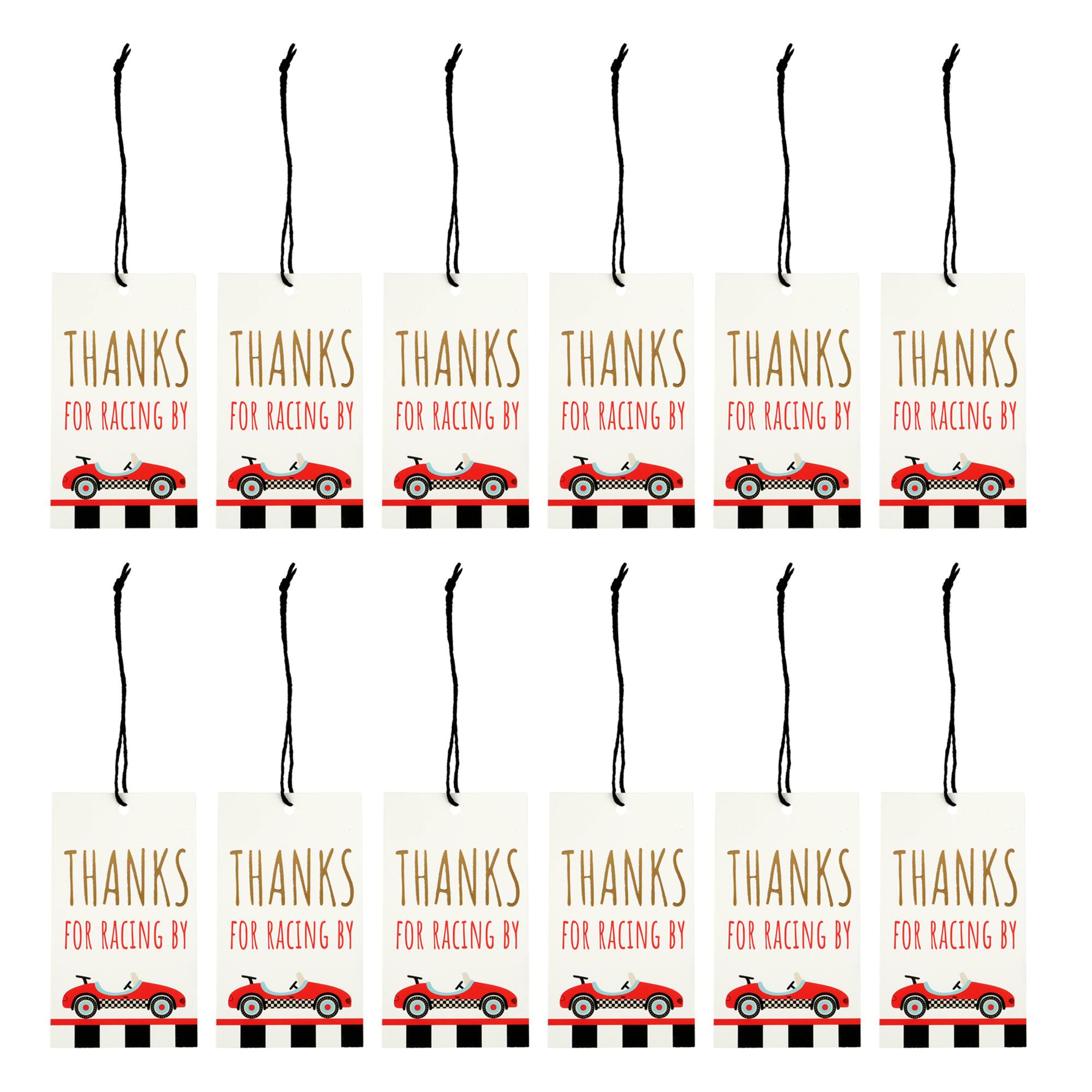 24 Packs: 12 ct. (288 total) Thanks For Racing By Gift Tags by Celebrate It™